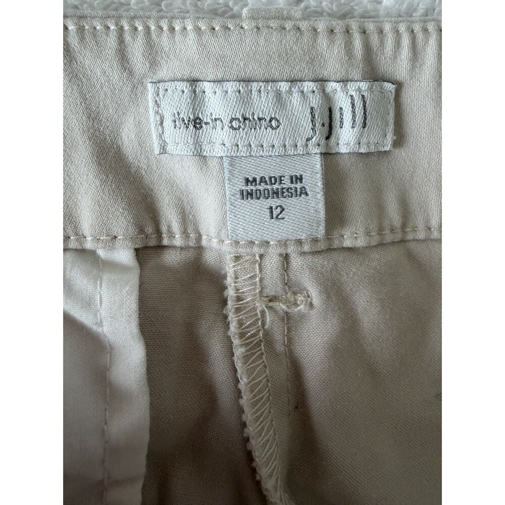 J Jill Ivory Chino Cotton wide leg Pants Women's Timeless Business Size 12 - Picture 3 of 11